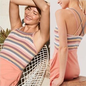 Pact Fit & Flare Strappy dress, BNWT, size M